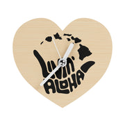 Livin' Aloha Sustainable Heart Wall Clocks