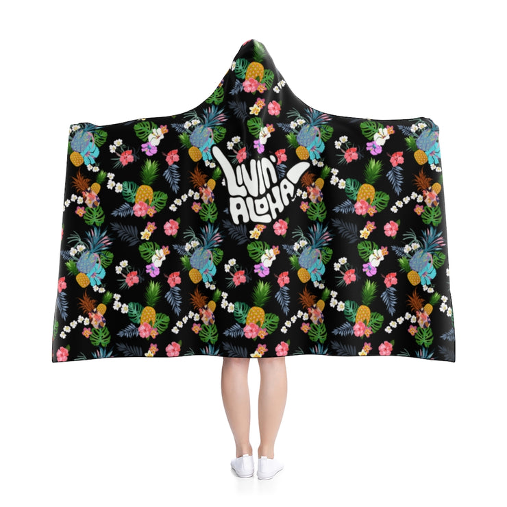 Surf Poncho (Black Pineapple) - Livin&