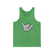 Livin' Aloha Classic Jersey Tank (Green Tri-Blends)