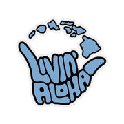 calvary blue, black logo, island logo Kiss-Cut Stickers - Livin' Aloha