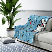 Livin' Aloha Sherpa Fleece Blanket (Surf's Up)