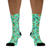 Livin' Aloha Tropical Socks (Teal Pineapple)