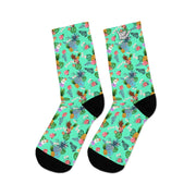 Livin' Aloha Tropical Socks (Teal Pineapple)