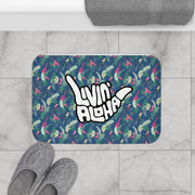 Livin' Aloha Bath Mat (Parrot Ukulele)