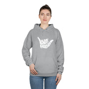 Livin' Aloha Eco Pullover Hoodie Sweatshirt w/ Front and Back - Made from Recycled Plastic (Light Steel)