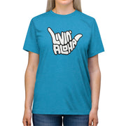 Livin' Aloha Classic Tri-Blend Blue Aqua - Livin' Aloha