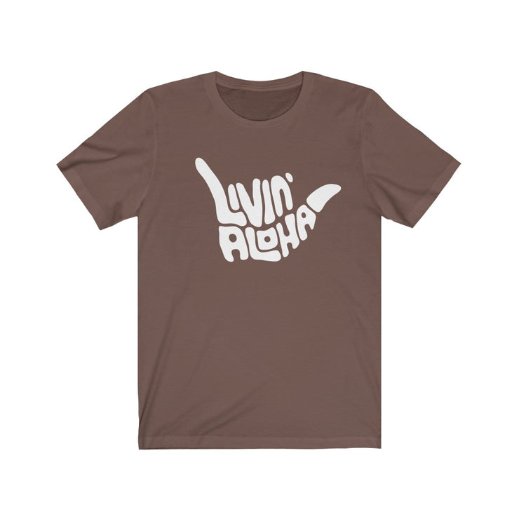 Unisex Jersey Short Sleeve Brown Tee - Livin&