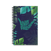 Livin' Aloha Spiral Journal (Teal Leaves)