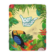 Livin' Aloha Sherpa Fleece Blanket (Toucan Surf) - Livin' Aloha
