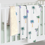 Livin' Aloha Sherpa Fleece Blanket (Deco Palms)