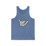 Livin' Aloha Classic Jersey Tank (Blue Tri-Blends)