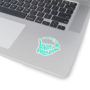 ds Sticker (Light Turquoise, White Boarder) - Livin' Aloha
