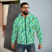 Livin' Aloha Teal Pineapple Zip Fleece Hoodie