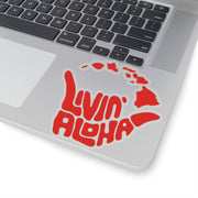 Red Livin' Aloha Decal,  Islands Stickers - Livin' Aloha