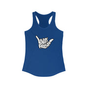 Livin' Aloha Women's Classic Racerback Solid Royal Tank - Livin' Aloha