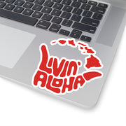 Red Livin' Aloha Decal,  Islands Stickers - Livin' Aloha