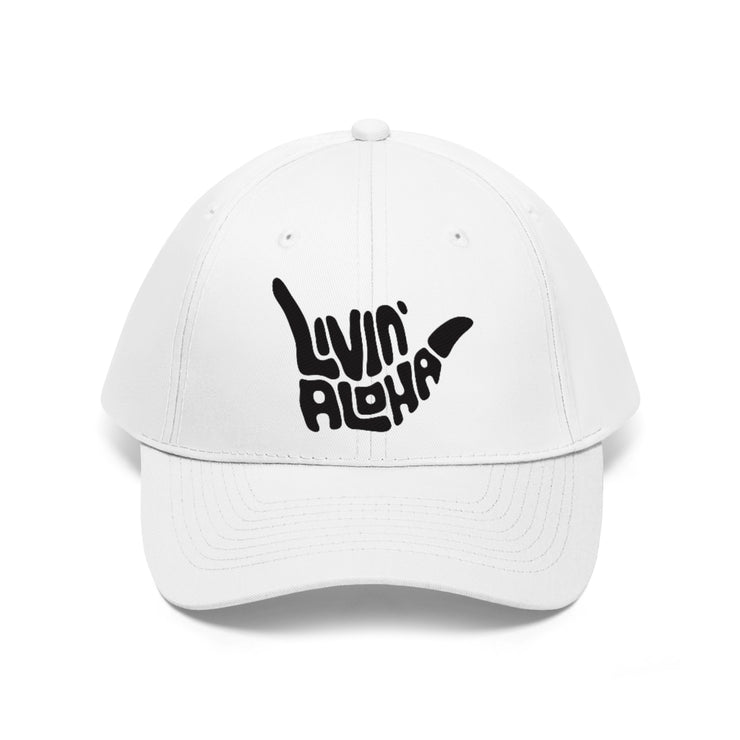 Unisex White Twill Hat - Livin&