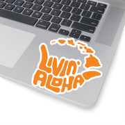 Orange Livin' Aloha Decal,  Islands Stickers - Livin' Aloha