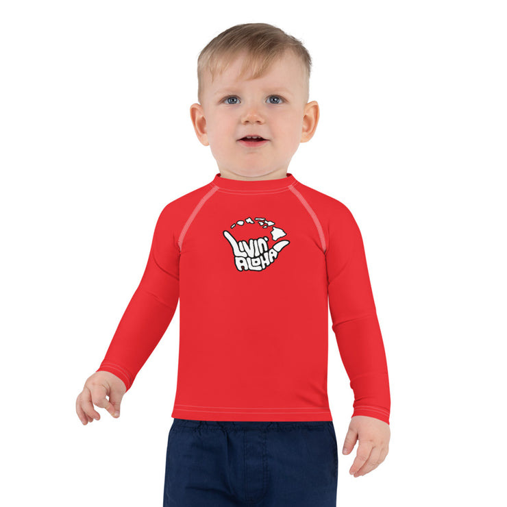 Kids Rash Guard - Alizarin Crimson