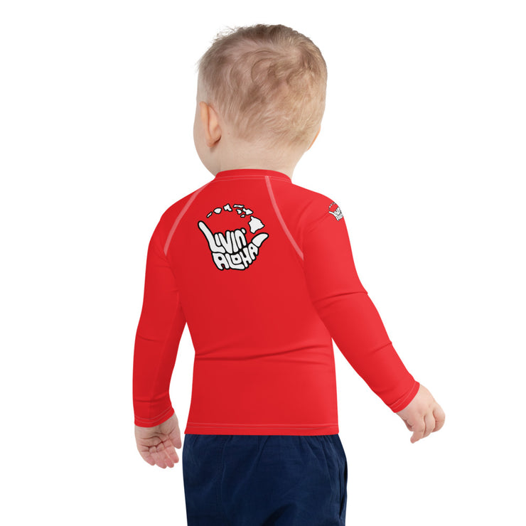 Kids Rash Guard - Alizarin Crimson