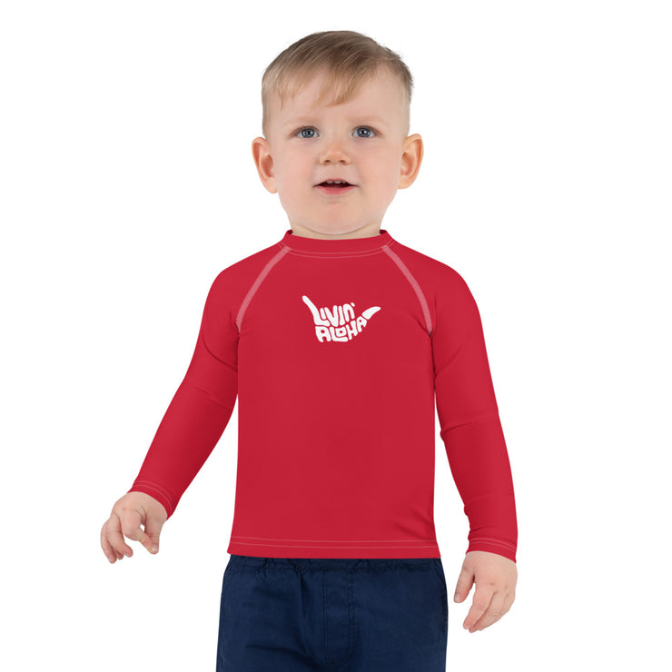 Kids Rash Guard (Mexican Red) - Livin&