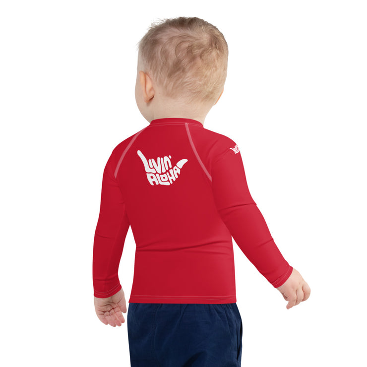 Kids Rash Guard (Mexican Red) - Livin&