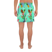 Livin' Aloha Athletic Shorts (Teal Pineapple)