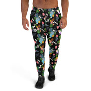 Men's Athletic Black Floral Joggers
