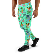 Men's Athletic Green Floral Joggers