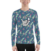 Men's Rash Guard (Blue Printed) - Livin' Aloha