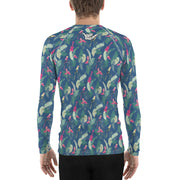 Men's Rash Guard (Blue Printed) - Livin' Aloha