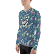 Men's Rash Guard (Blue Printed) - Livin' Aloha