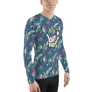 Men's Rash Guard (Blue Printed) - Livin' Aloha