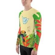 Men's Rash Guard - Yellow Printed