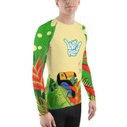 Men's Rash Guard - Yellow Printed