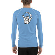 Men's Rash Guard (Sky Blue) - Livin' Aloha