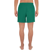 Livin' Aloha Men's Athletic Long Shorts (Tropical Rain Forest Green)