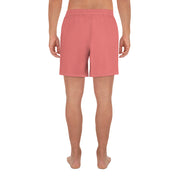 Livin' Aloha Men's Athletic Long Shorts (Salmon Pink)