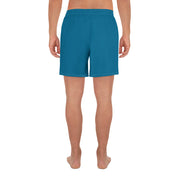 Livin' Aloha Men's Athletic Long Shorts (Cerulean Blue)