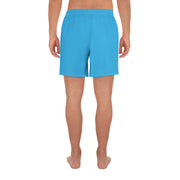 Livin' Aloha Men's Athletic Long Shorts (Deep Sky Blue)