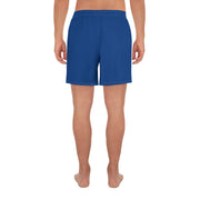 Livin' Aloha Men's Athletic Long Shorts (Dark Cerulean Blue)