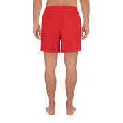 Livin' Aloha Men's Athletic Long Shorts (Alizarin Red)
