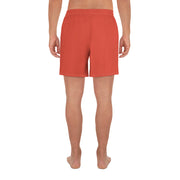 Livin' Aloha Men's Athletic Long Shorts (Orange Red)