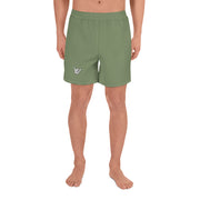 Livin' Aloha Men's Athletic Long Shorts (Camouflage Green)