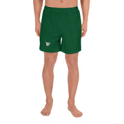 Livin' Aloha Men's Athletic Long Shorts (Forest Green)