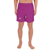 Livin' Aloha Men's Athletic Long Shorts (Red Violet)