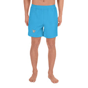 Livin' Aloha Men's Athletic Long Shorts (Deep Sky Blue)