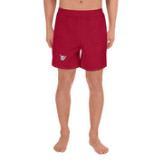 Livin' Aloha Men's Athletic Long Shorts (Carmine Red)