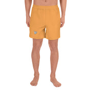 Livin' Aloha Men's Athletic Long Shorts (Texas Rose Orange)