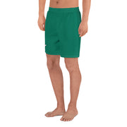 Livin' Aloha Men's Athletic Long Shorts (Tropical Rain Forest Green)